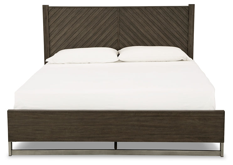 Arkenton Panel Bed With Mirrored Dresser And 2 Nightstands