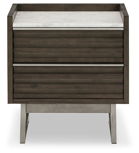 Arkenton Panel Bed With Mirrored Dresser And 2 Nightstands