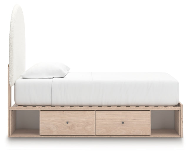 Arloster Upholstered Panel Bed With Storage