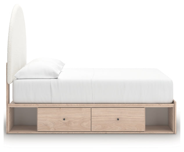 Arloster Upholstered Panel Bed With Storage