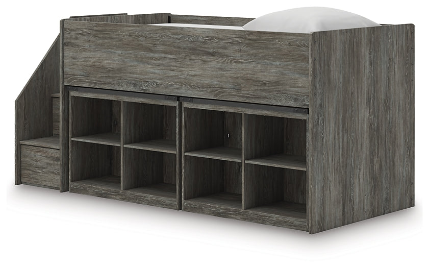 Frandern Loft Bed With Bookcase Storage