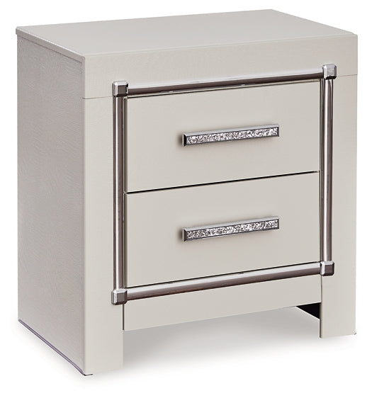 Zyniden Upholstered Panel Headboard With Mirrored Dresser And Nightstand