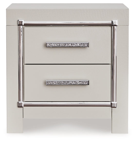 Zyniden Upholstered Panel Headboard With Mirrored Dresser And Nightstand