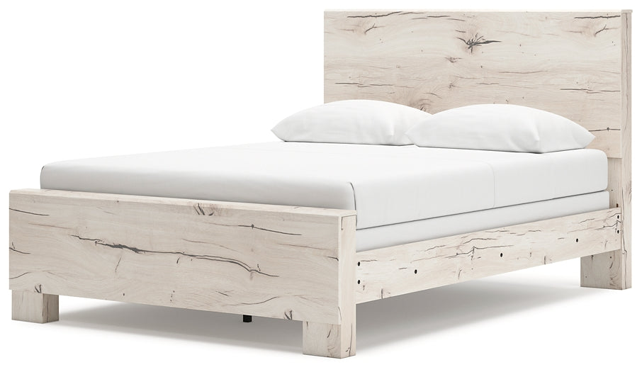 Panel Bed With Mirrored Dresser, Chest And Nightstand