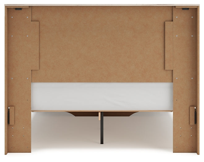Panel Headboard With Mirrored Dresser And Chest