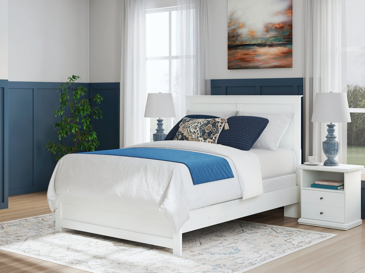 Bostwick Shoals Panel Bed With Mirrored Dresser And Chest