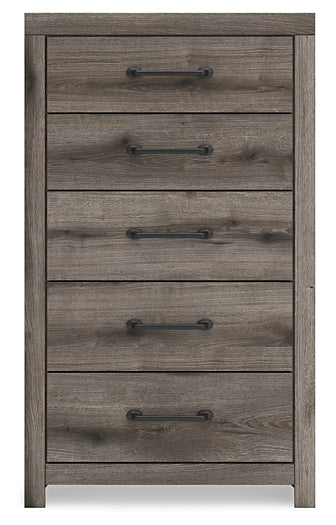 Graystorm Panel Storage Bed With Mirrored Dresser, Chest And Nightstand