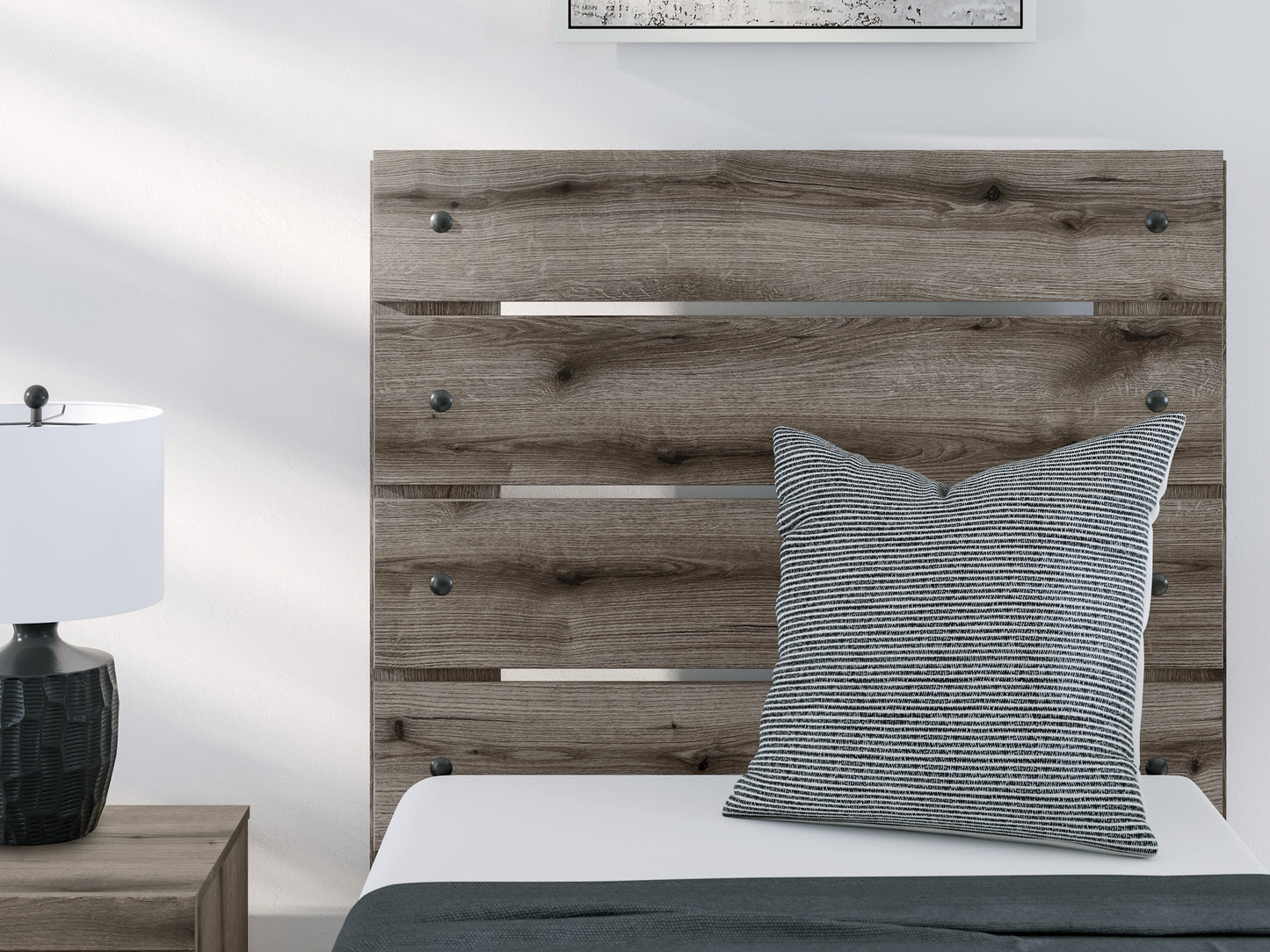 Graystorm Panel Storage Bed With Mirrored Dresser, Chest And Nightstand