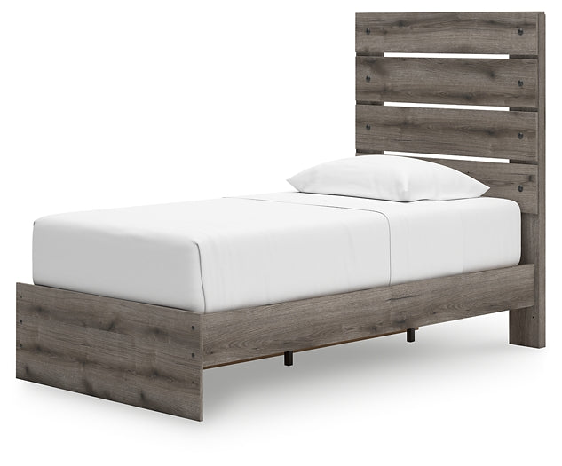Graystorm Panel Storage Bed With Mirrored Dresser And Chest