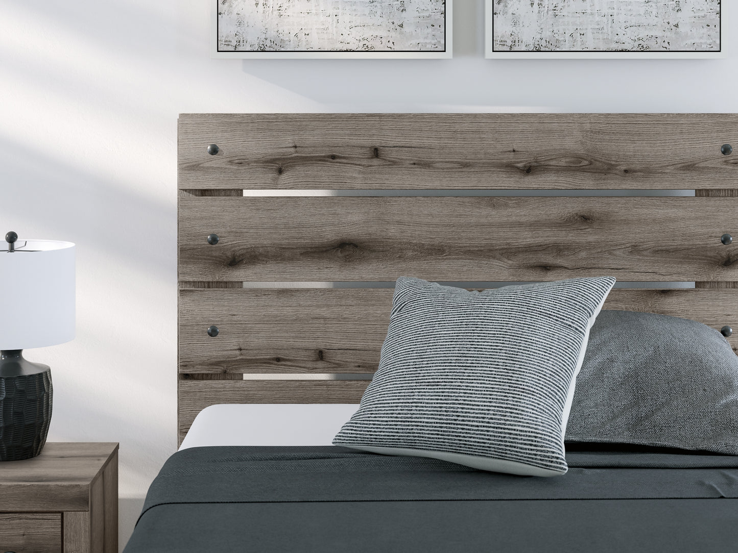 Graystorm Panel Bed With Mirrored Dresser, Chest And Nightstand