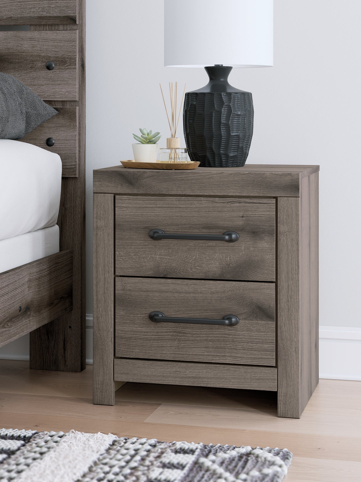 Graystorm Panel Storage Bed With Mirrored Dresser, Chest And Nightstand