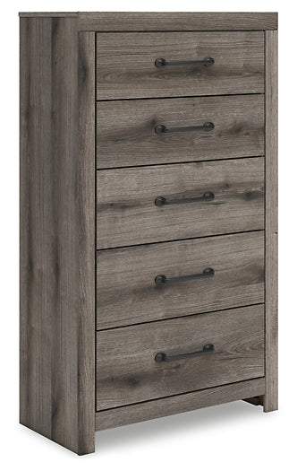 Graystorm Panel Bed With Mirrored Dresser And Chest