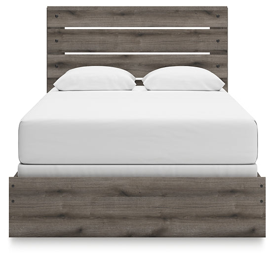 Graystorm Panel Bed With Mirrored Dresser And Chest
