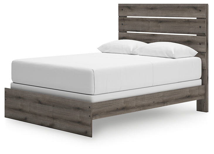 Graystorm Panel Bed With Mirrored Dresser And Chest