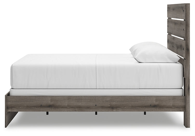 Graystorm Panel Bed With Mirrored Dresser And Chest