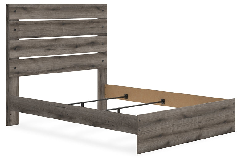 Graystorm Panel Bed With Mirrored Dresser And Chest