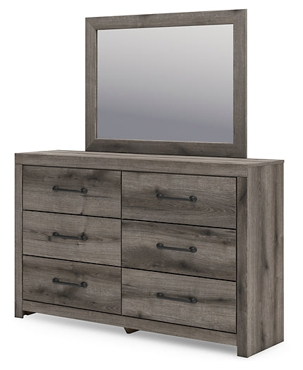 Graystorm Panel Bed With Mirrored Dresser And Chest
