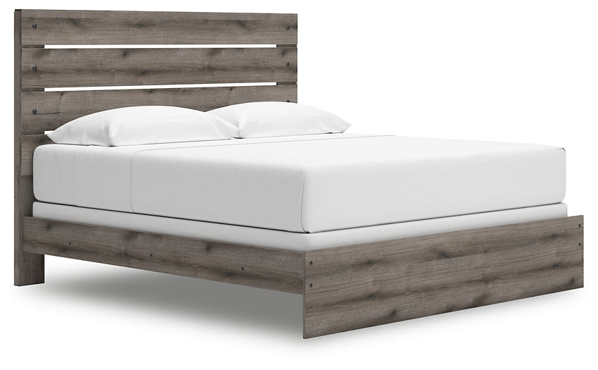 Graystorm Panel Bed With Mirrored Dresser And Chest