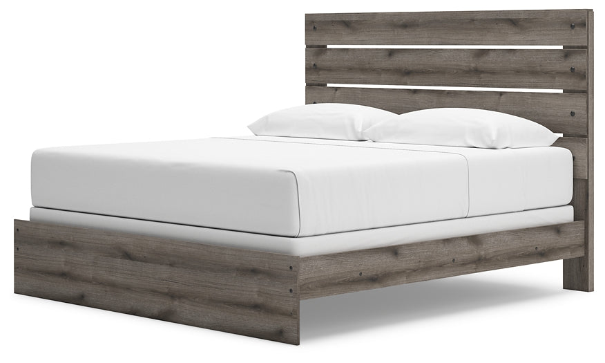 Graystorm Panel Bed With Mirrored Dresser And Chest