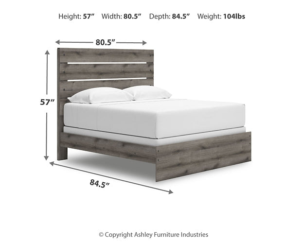 Graystorm Panel Bed With Mirrored Dresser And Chest