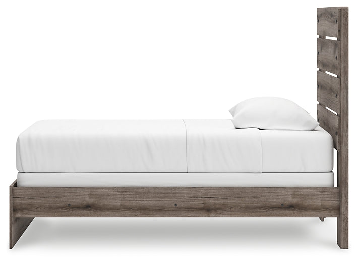 Graystorm Panel Bed With Mirrored Dresser And Chest