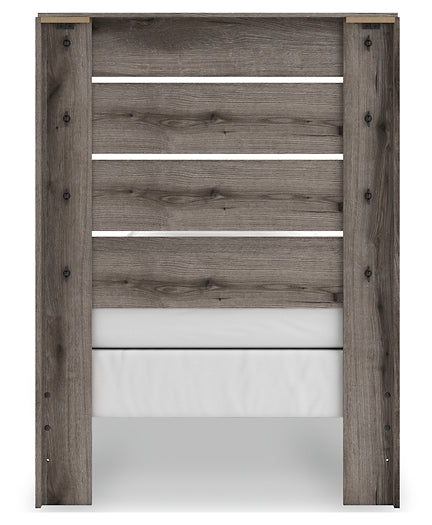 Graystorm Panel Bed With Mirrored Dresser And Nightstand