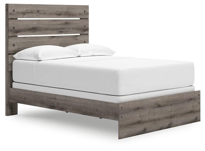 Graystorm Panel Bed With Mirrored Dresser And Chest
