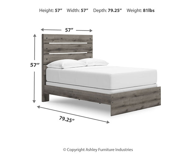 Graystorm Panel Bed With Mirrored Dresser And Chest