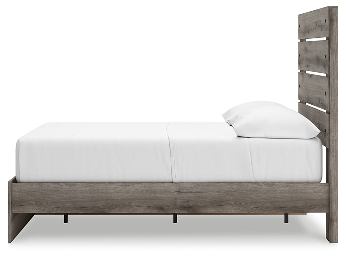 Graystorm Panel Bed With Storage With Mirrored Dresser And Chest