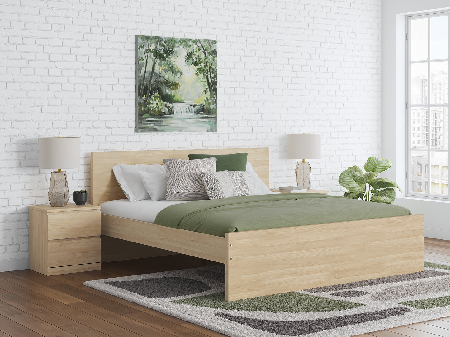 Onita Panel Platform Bed With 2 Side Storage