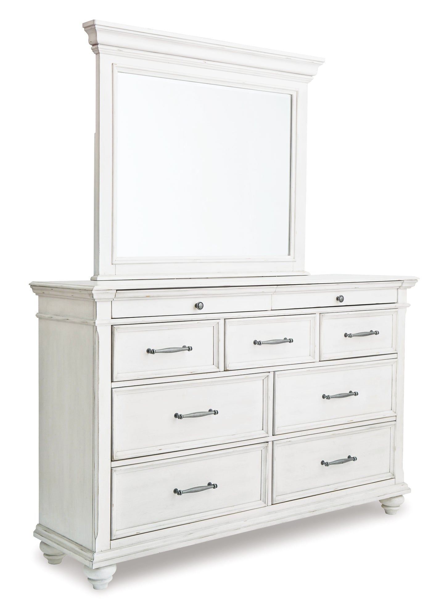 Kanwyn  Panel Bed With Storage With Mirrored Dresser, Chest And Nightstand