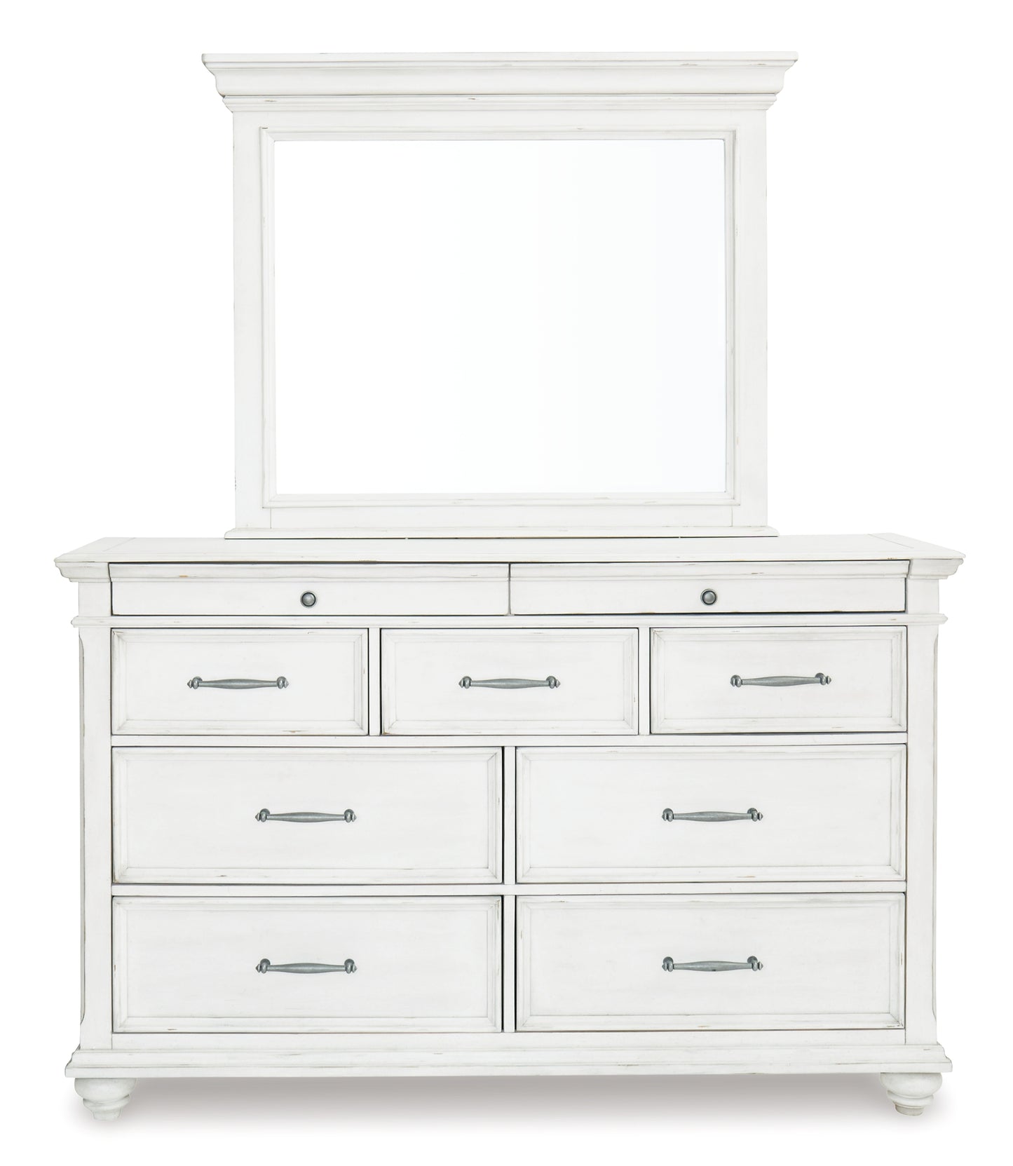 Kanwyn  Panel Bed With Storage With Mirrored Dresser And Chest