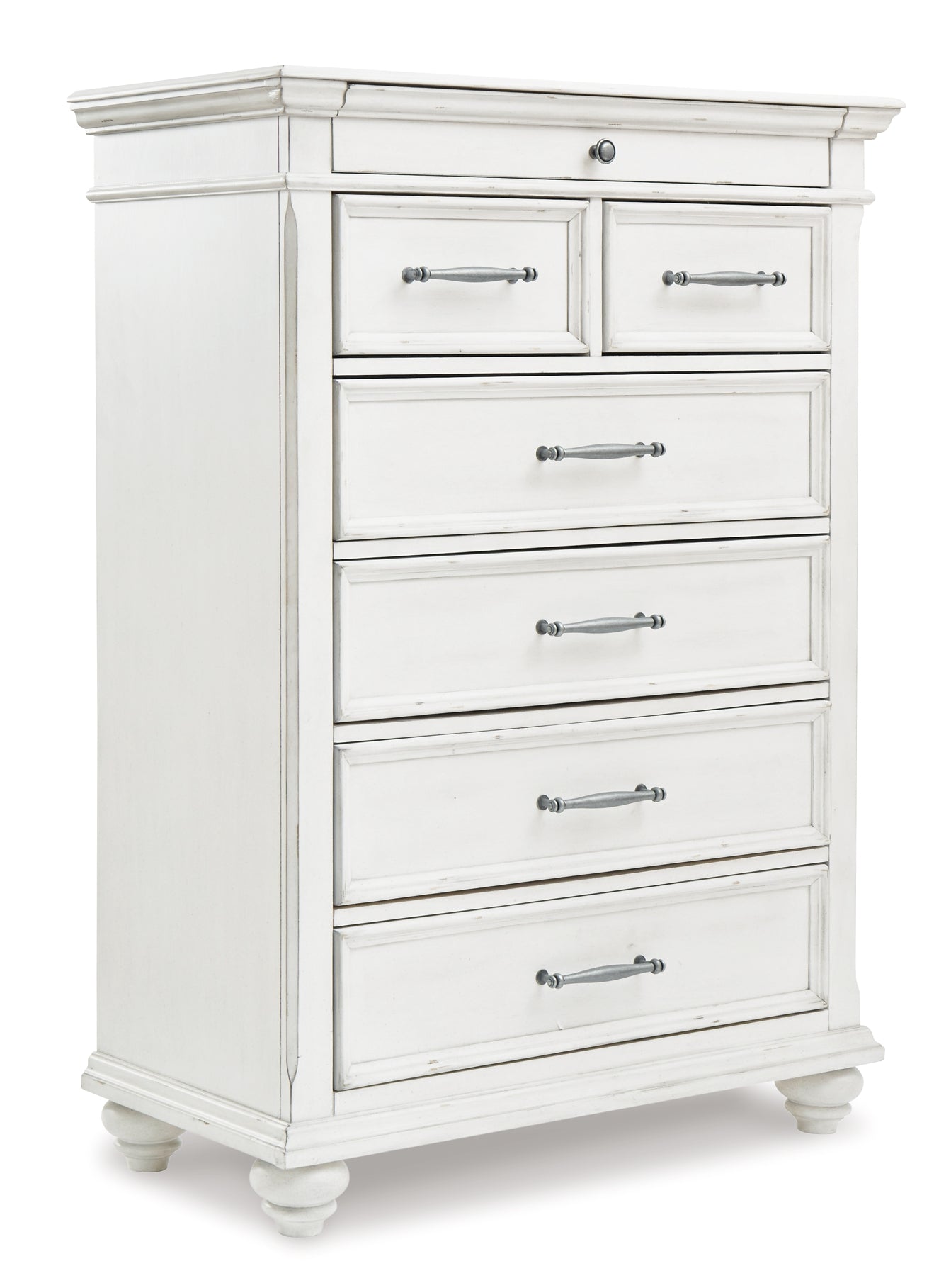 Kanwyn  Panel Bed With Storage With Mirrored Dresser And Chest