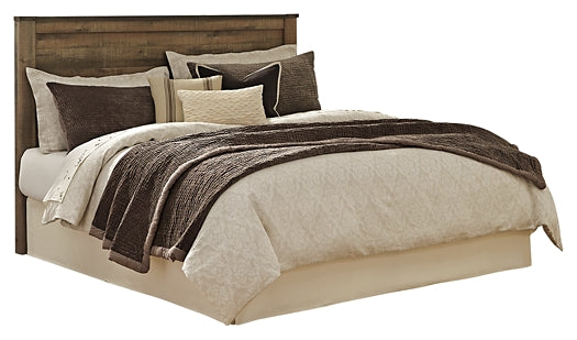 Trinell  Panel Headboard With Mirrored Dresser And Chest
