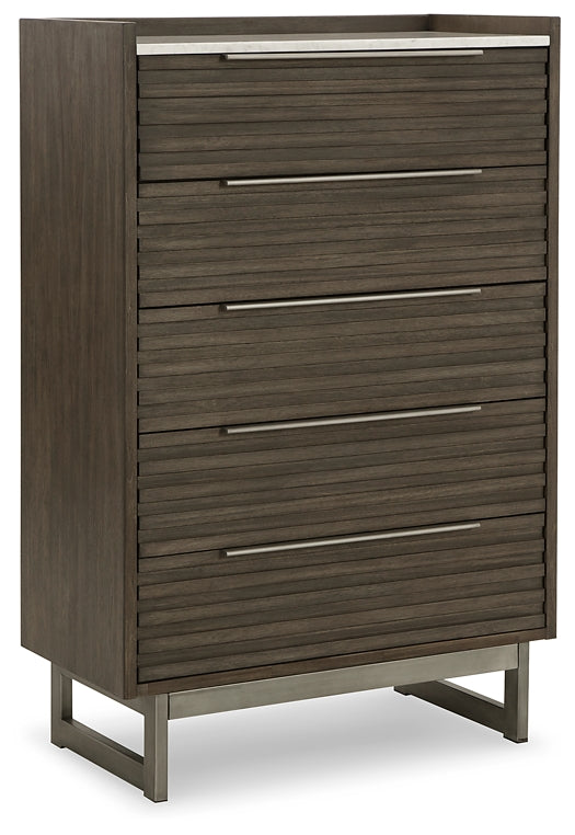 Arkenton California  Panel Bed With Mirrored Dresser And Chest