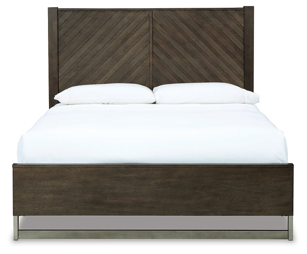 Arkenton  Panel Bed With Mirrored Dresser, Chest And Nightstand
