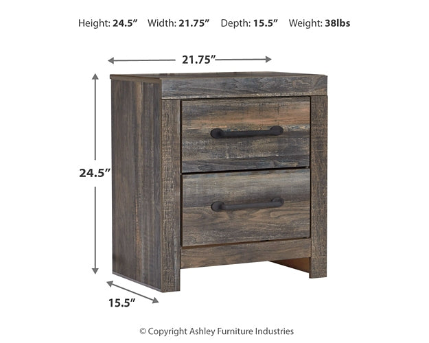 Drystan  Panel Bed With Mirrored Dresser And Nightstand