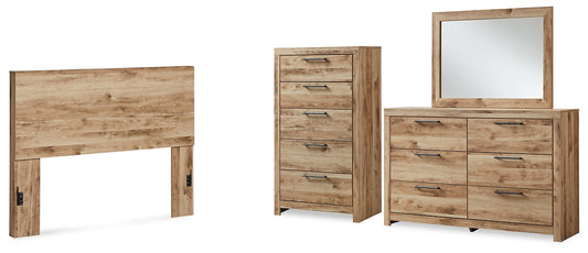 Hyanna Panel Headboard With Mirrored Dresser And Chest