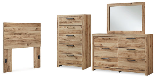 Hyanna Panel Headboard With Mirrored Dresser And Chest
