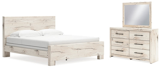 Lawroy Panel Bed With Mirrored Dresser