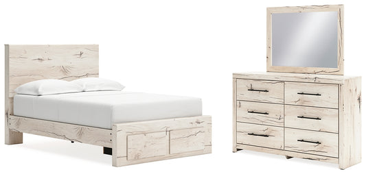 Lawroy Panel Storage Bed With Mirrored Dresser