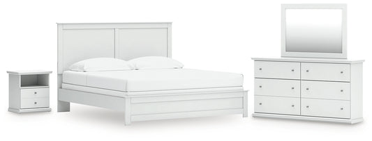 Bostwick Shoals Panel Bed With Mirrored Dresser And Nightstand