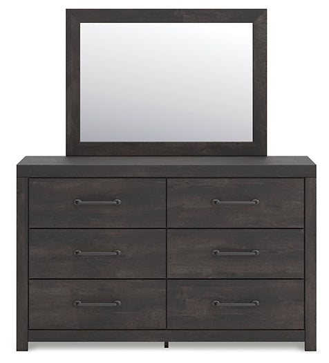 Hollivern Panel Storage Bed With Mirrored Dresser And Nightstand
