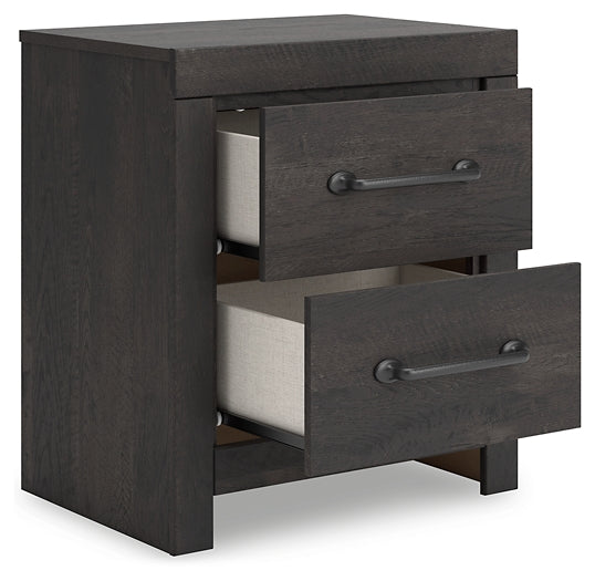 Hollivern Panel Storage Bed With Mirrored Dresser And Nightstand
