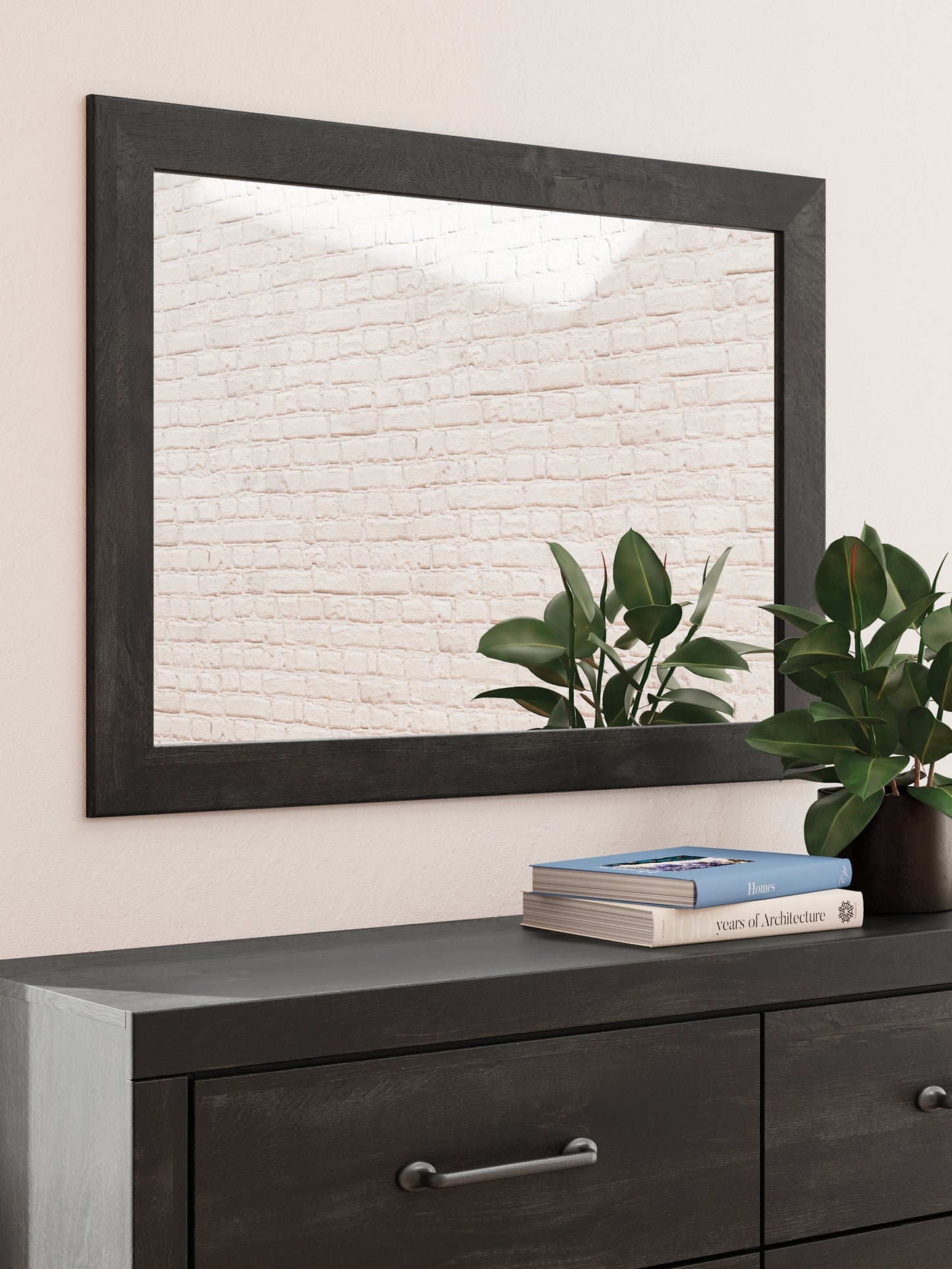 Hollivern Panel Storage Bed With Mirrored Dresser And Nightstand