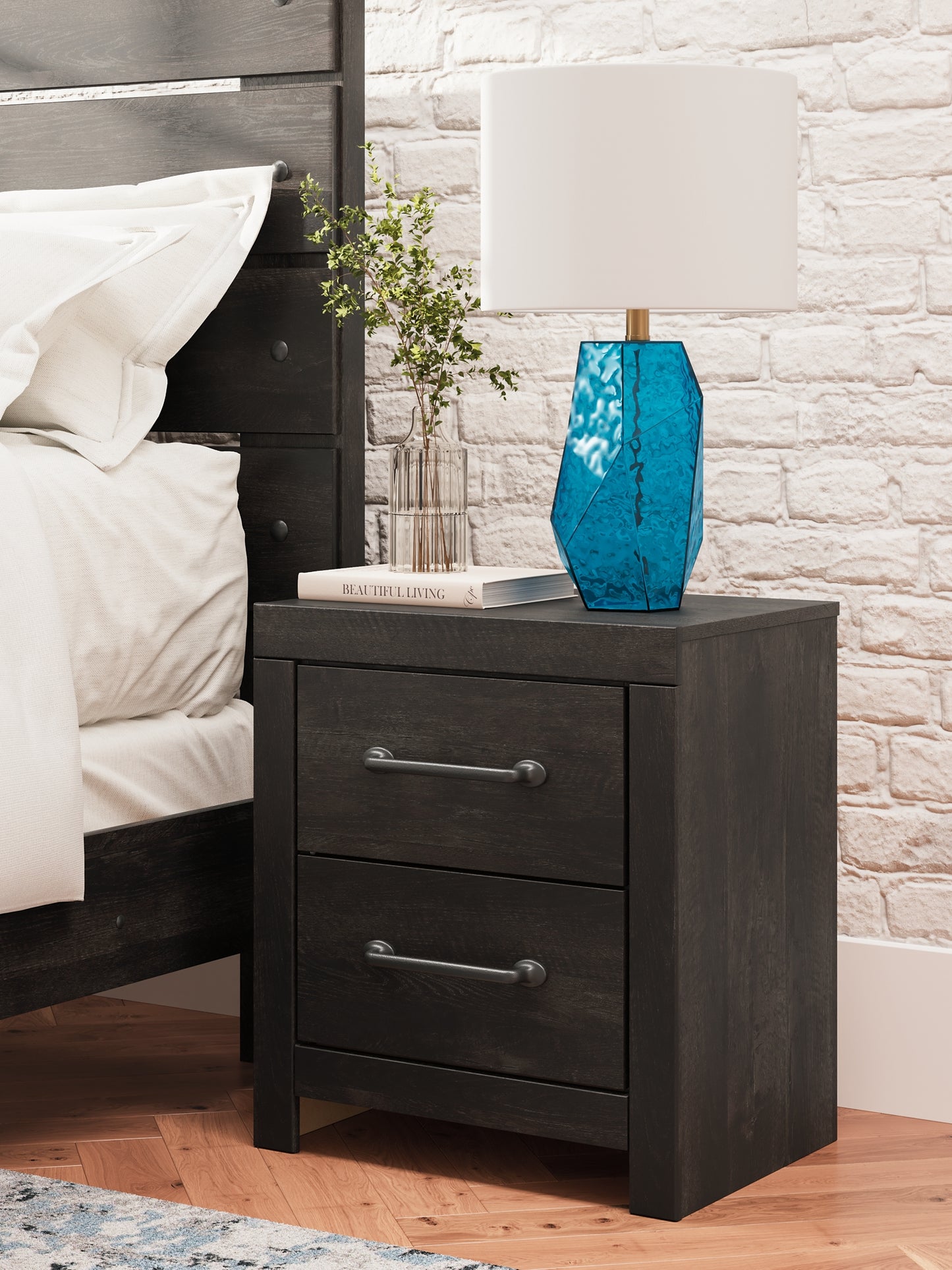 Hollivern Panel Storage Bed With Mirrored Dresser And Nightstand