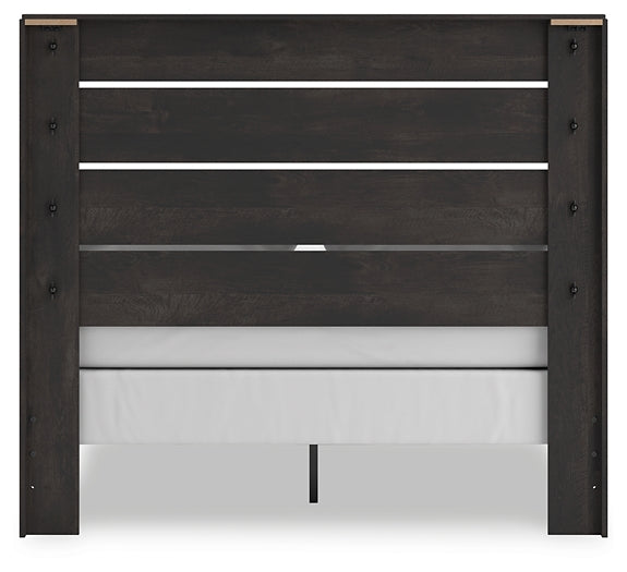 Hollivern Panel Bed With Mirrored Dresser