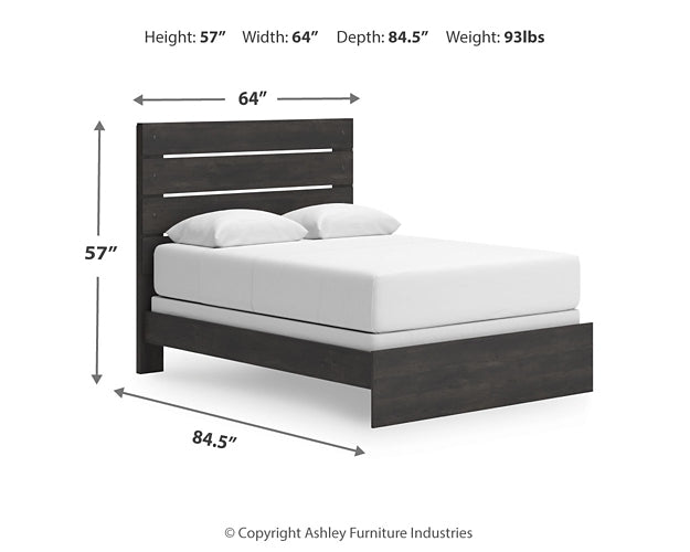 Hollivern Panel Bed With Mirrored Dresser