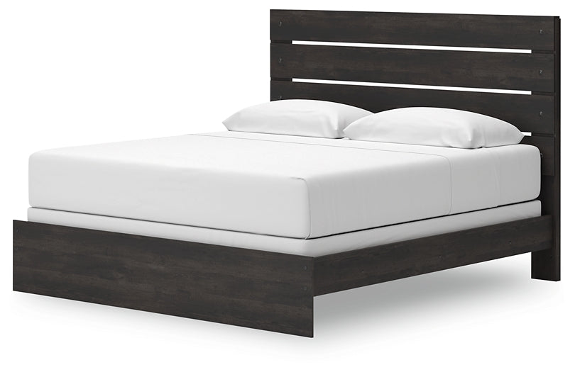 Hollivern Panel Bed With Mirrored Dresser And Chest