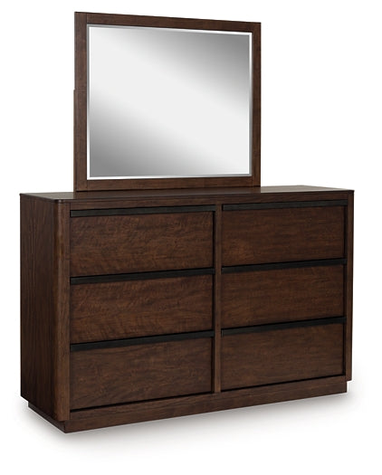 Dilenno California Canopy Bed With Mirrored Dresser And Nightstand